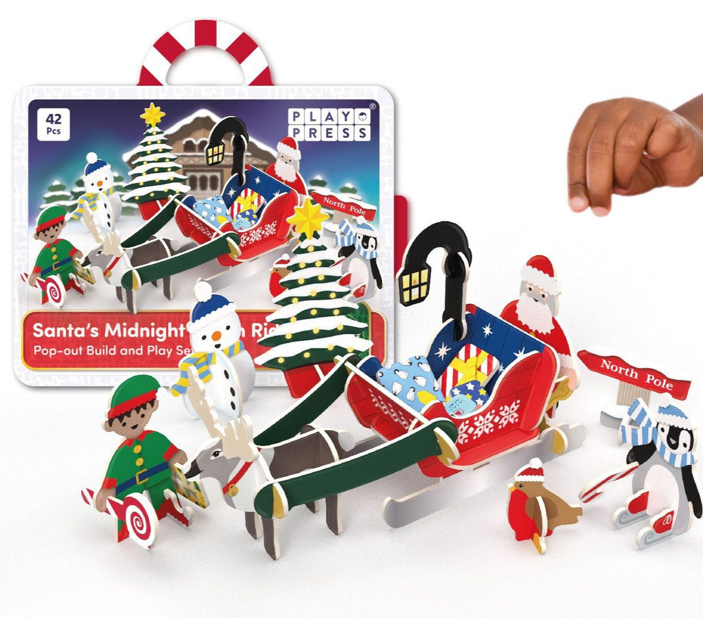 PlayPress Santa's Sleigh Ride Playset - Simply Rye
