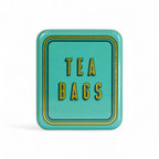 Pocket Tea Bag Tin - 'Tea Bags' Teal - Simply Rye