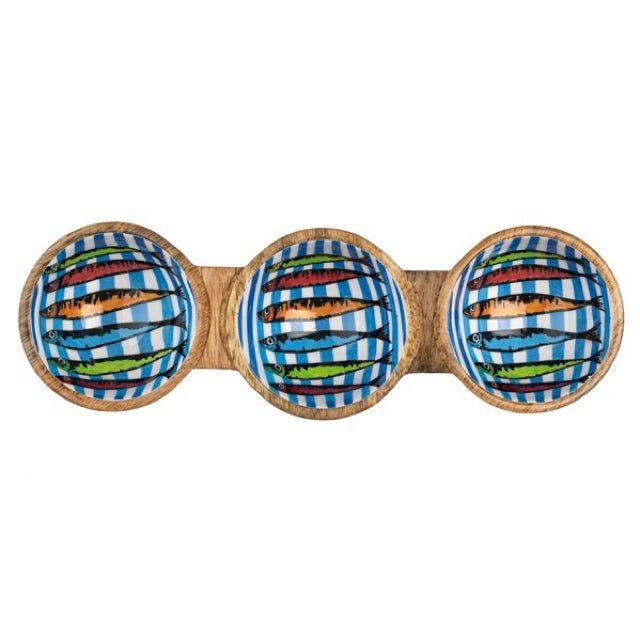 Rainbow Sardines Blue Trio Bowl - Simply Rye