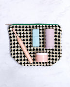 Recycled Cotton Wash Bag - Dark Navy & Yellow - Simply Rye