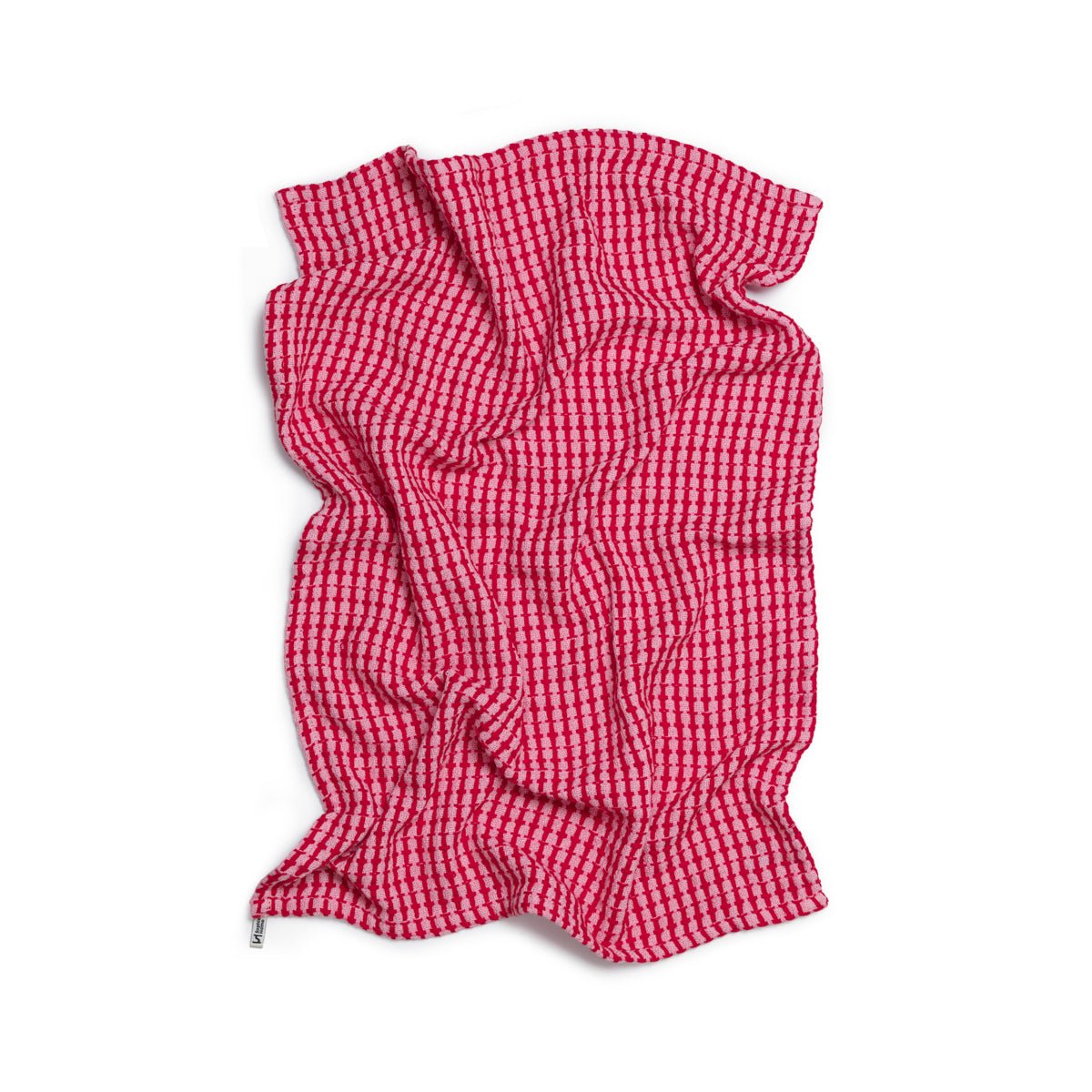 Recycled Woven Tea Towels (Pack of Two) - Pink & Red - Simply Rye
