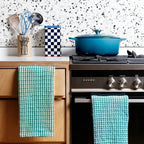 Recycled Woven Tea Towels (Pack of Two) - Yellow & Green - Simply Rye