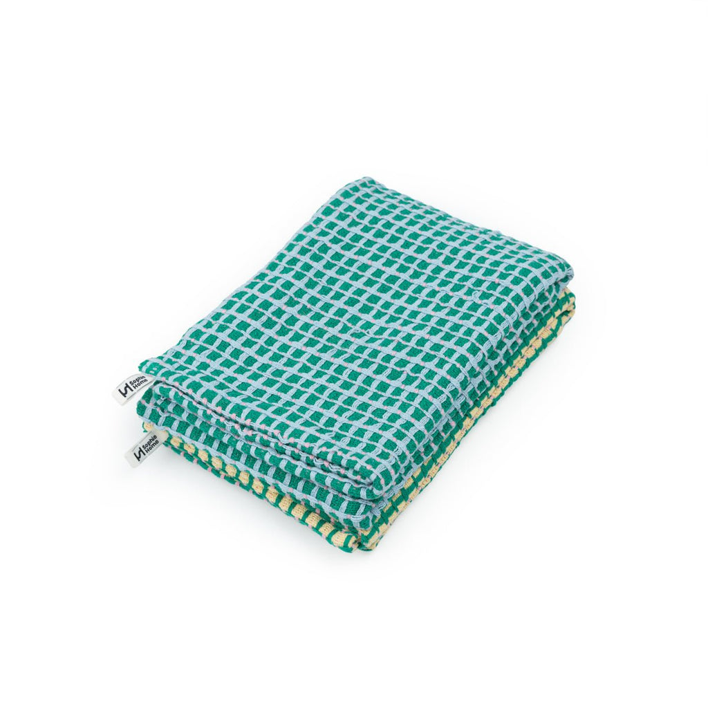 Recycled Woven Tea Towels (Pack of Two) - Yellow & Green - Simply Rye