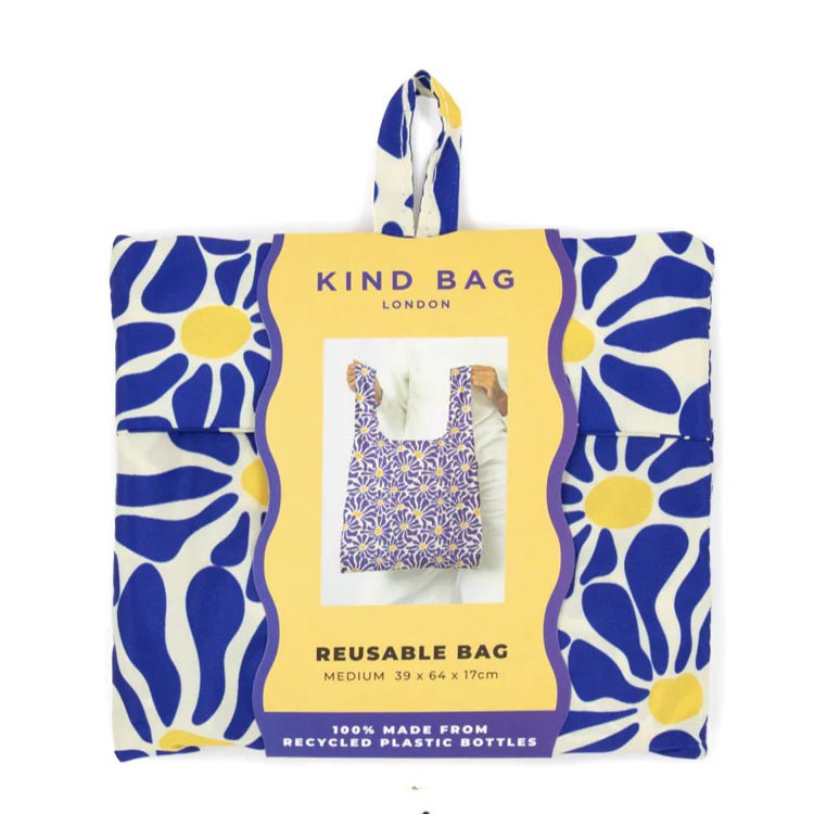 Reusable Bag - Abstract Flowers Blue - Simply Rye