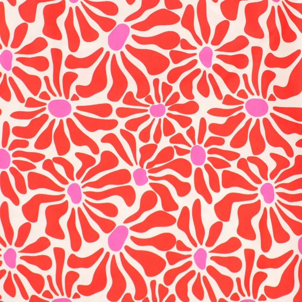 Reusable Bag - Abstract Flowers Red - Simply Rye