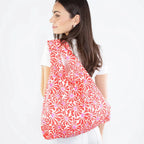 Reusable Bag - Abstract Flowers Red - Simply Rye