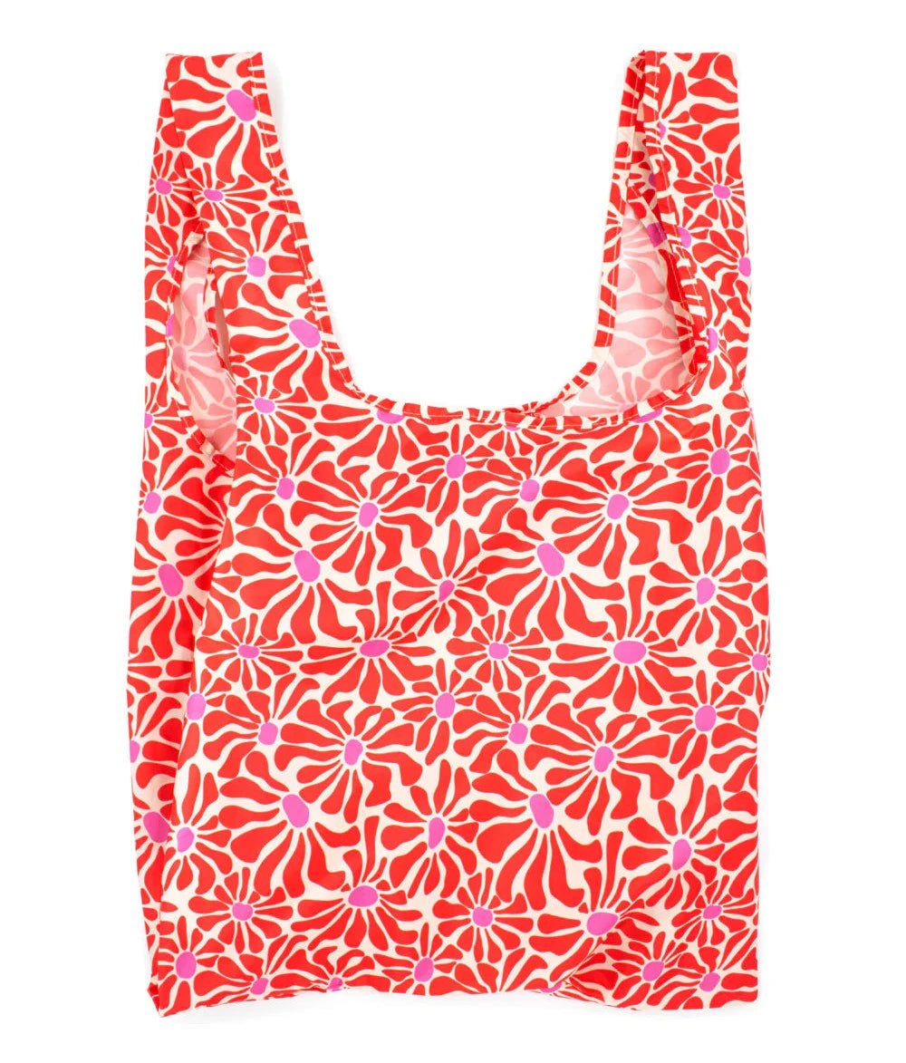 Reusable Bag - Abstract Flowers Red - Simply Rye