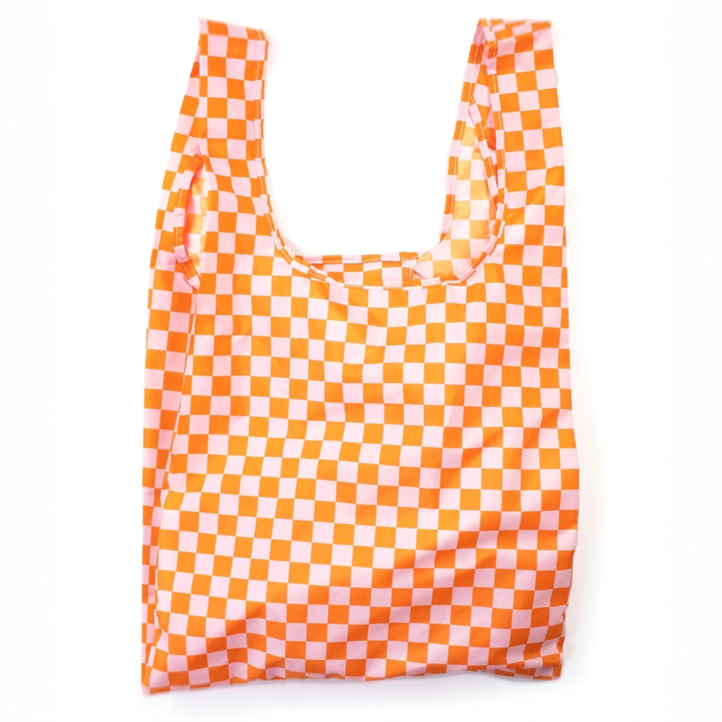 Reusable Bag - Checkerboard Pink/Orange - Simply Rye