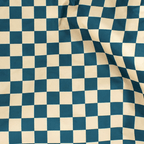 Reusable Bag - Checkerboard Teal/Beige - Simply Rye