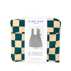 Reusable Bag - Checkerboard Teal/Beige - Simply Rye