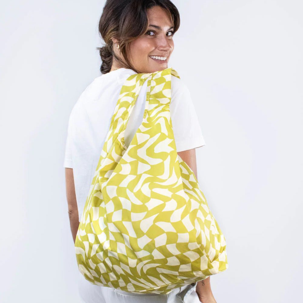 Reusable Bag - Wavy Check - Simply Rye