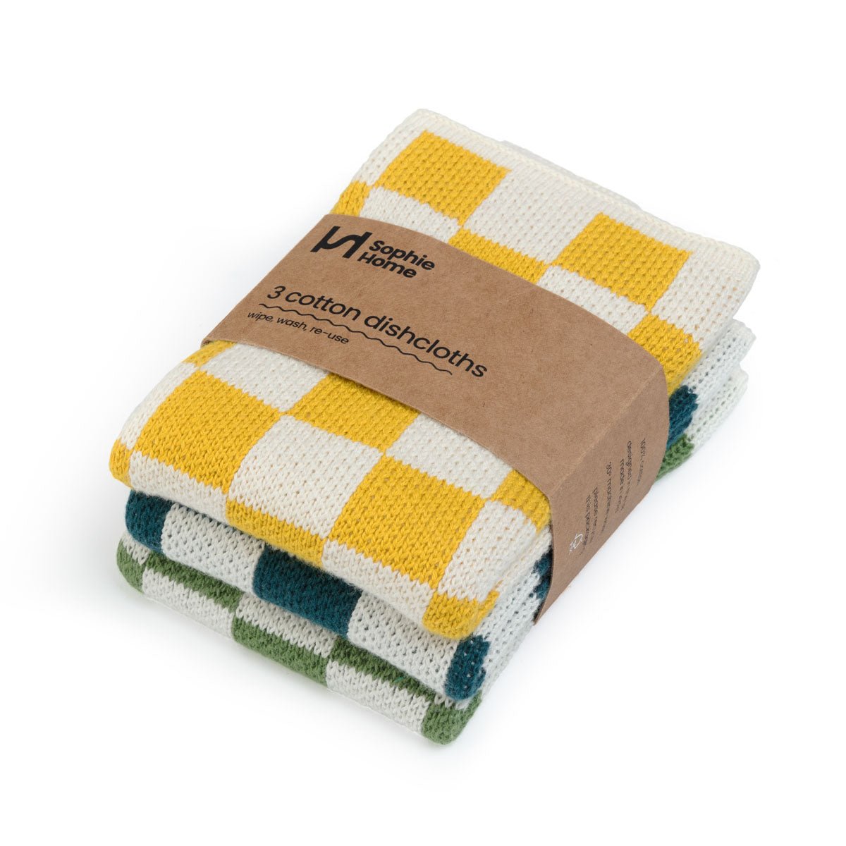 Reusable Check Dishcloths - Citrus - Simply Rye