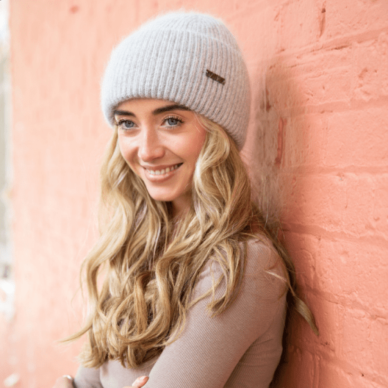 Ribbed Beanie Hat - Silver - Simply Rye