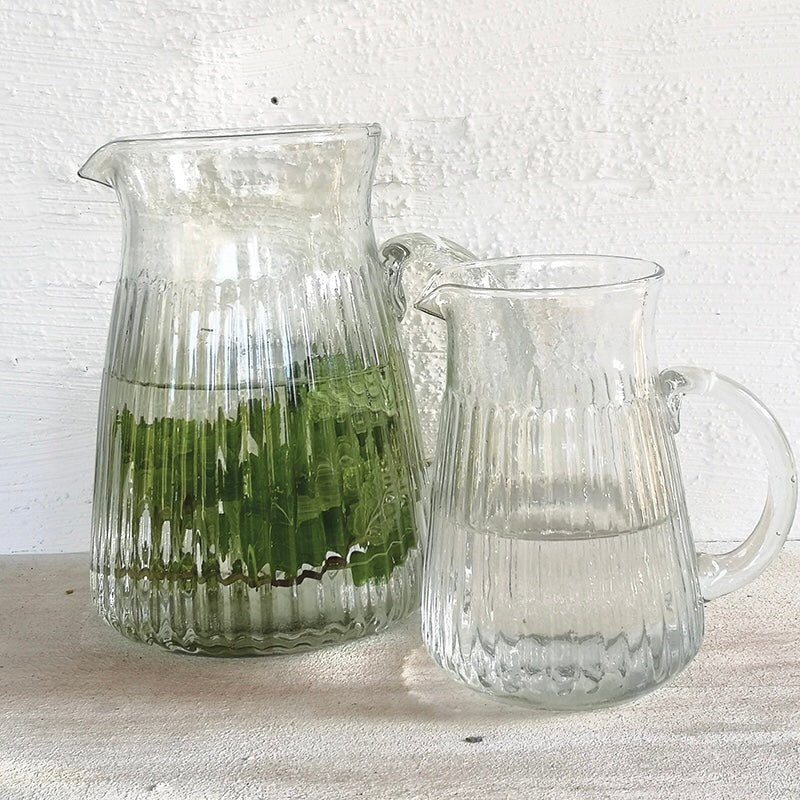 Ribbed Glass Jug - Simply Rye