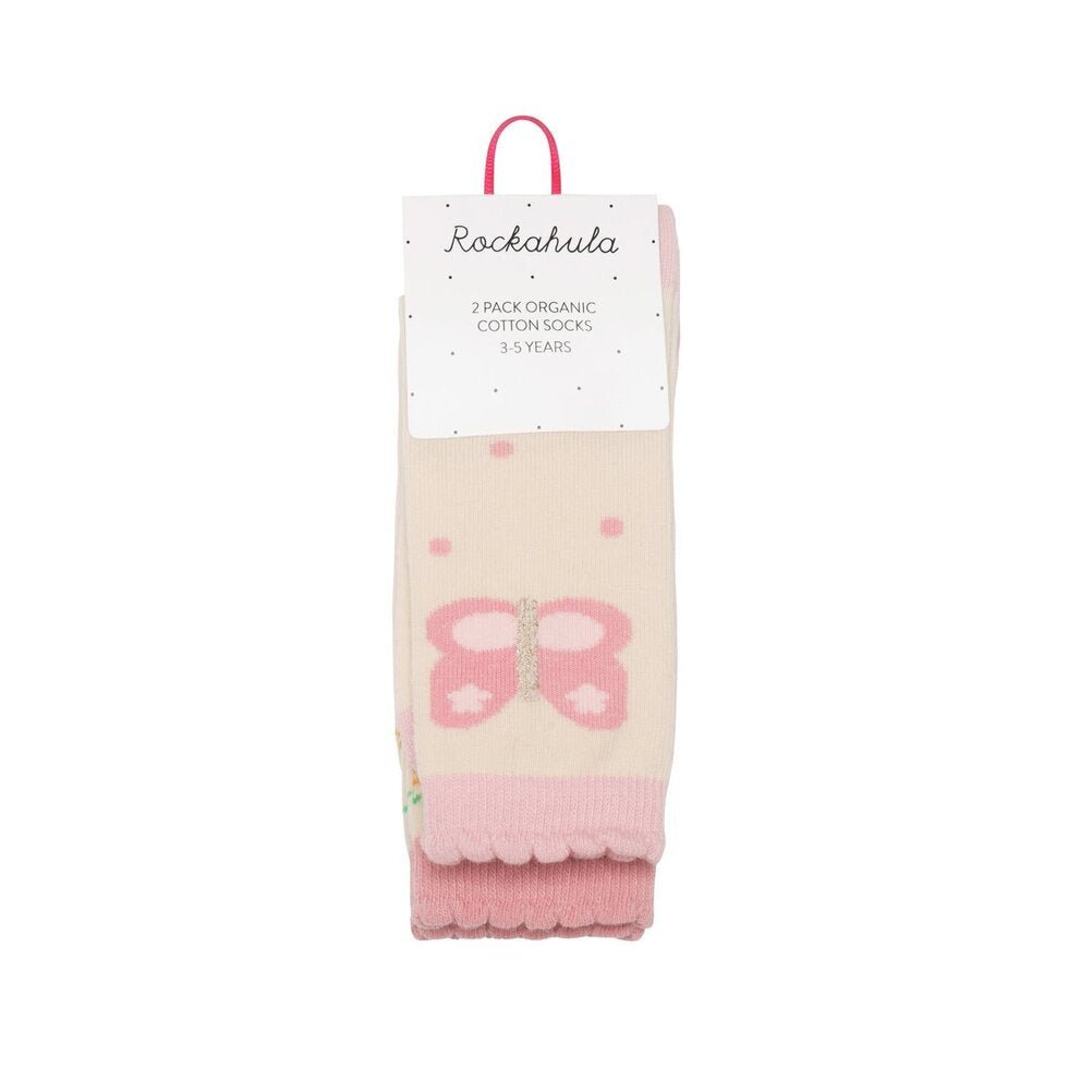 Rockahula 2 Pack Socks - Tiny Blossom Butterfly - Simply Rye