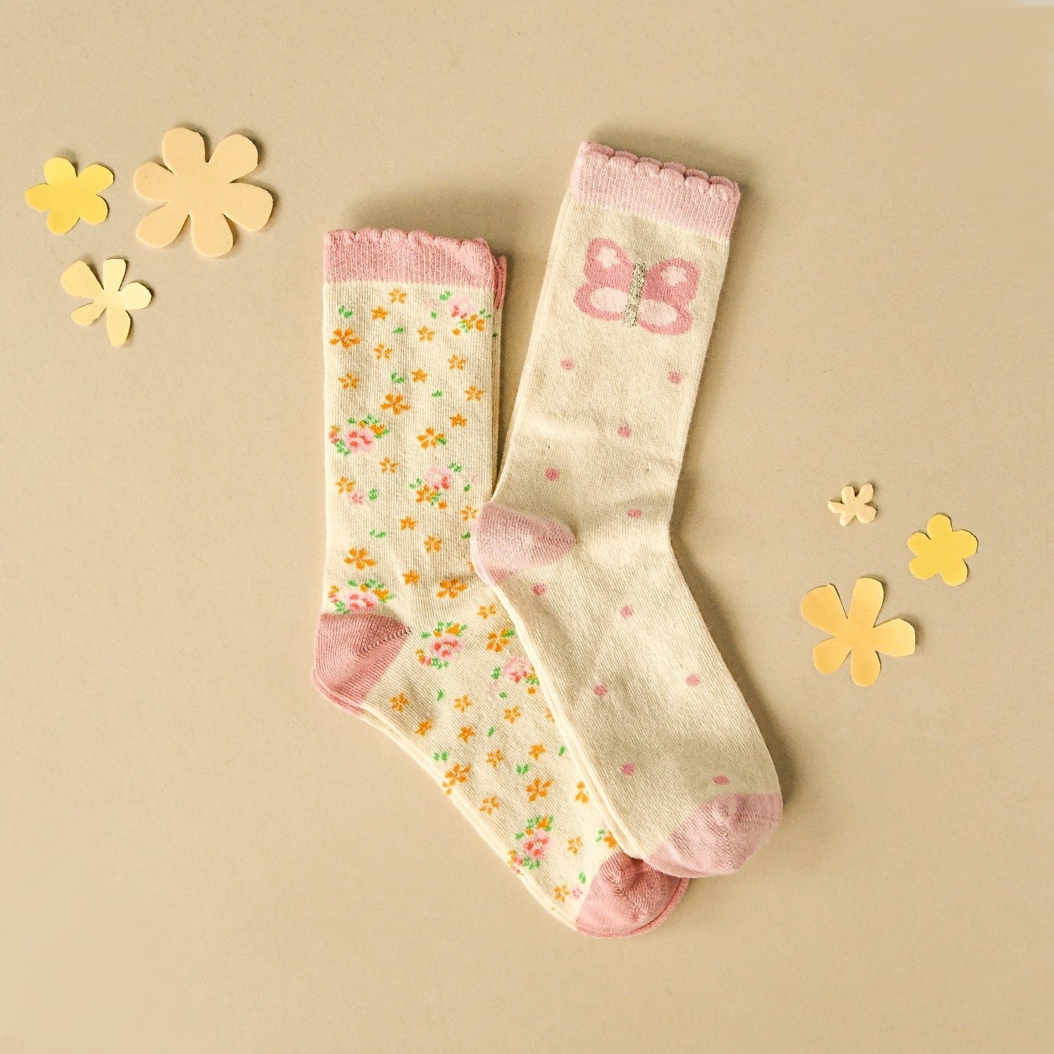 Rockahula 2 Pack Socks - Tiny Blossom Butterfly - Simply Rye