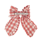 Rockahula Gingham Ruffle Long Bow Clip - Simply Rye