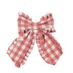 Rockahula Gingham Ruffle Long Bow Clip - Simply Rye