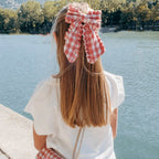 Rockahula Gingham Ruffle Long Bow Clip - Simply Rye