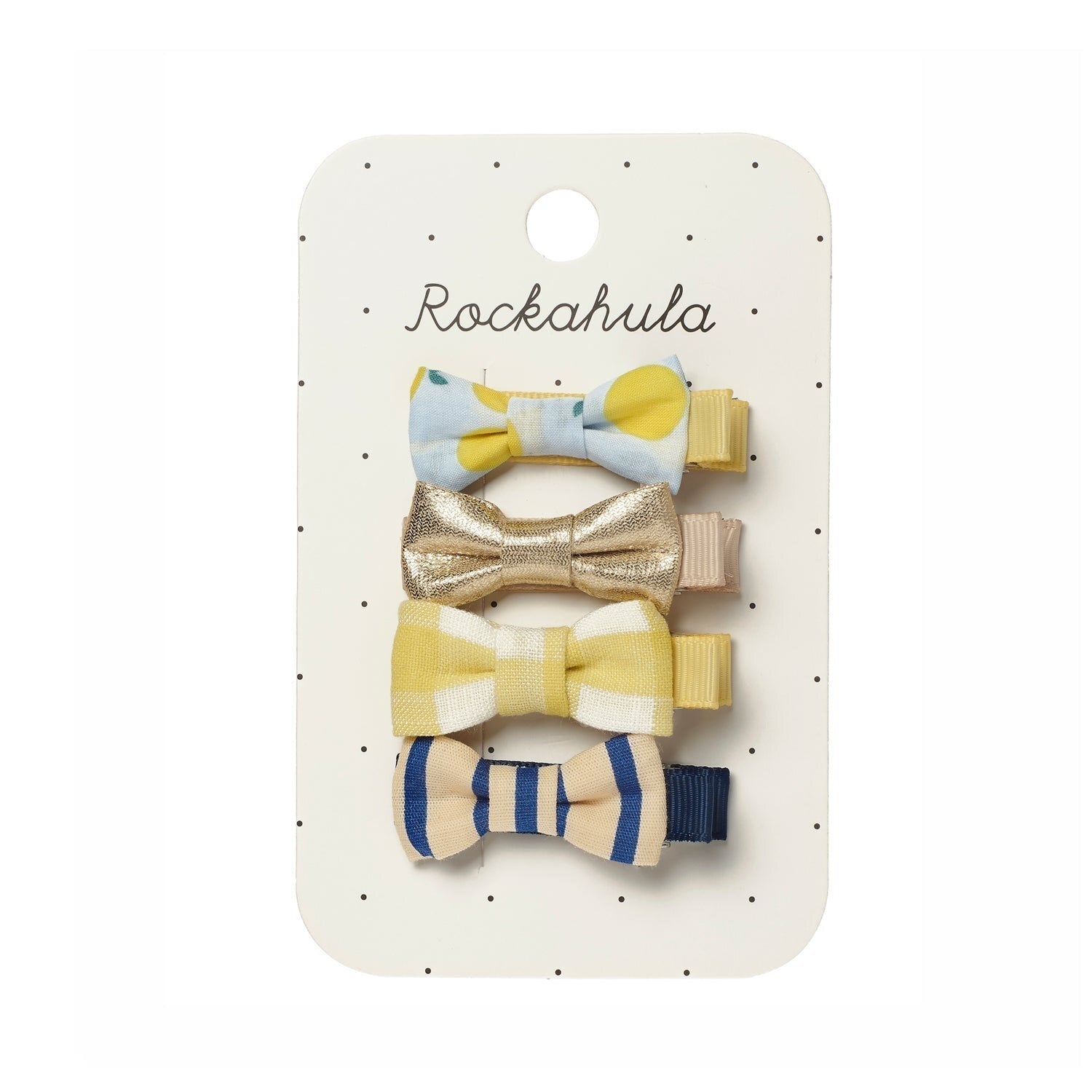 Rockahula Lemon Drop Mini Bow Clip Set - Simply Rye
