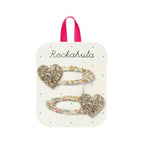 Rockahula Petal Glitter Heart Clips - Simply Rye