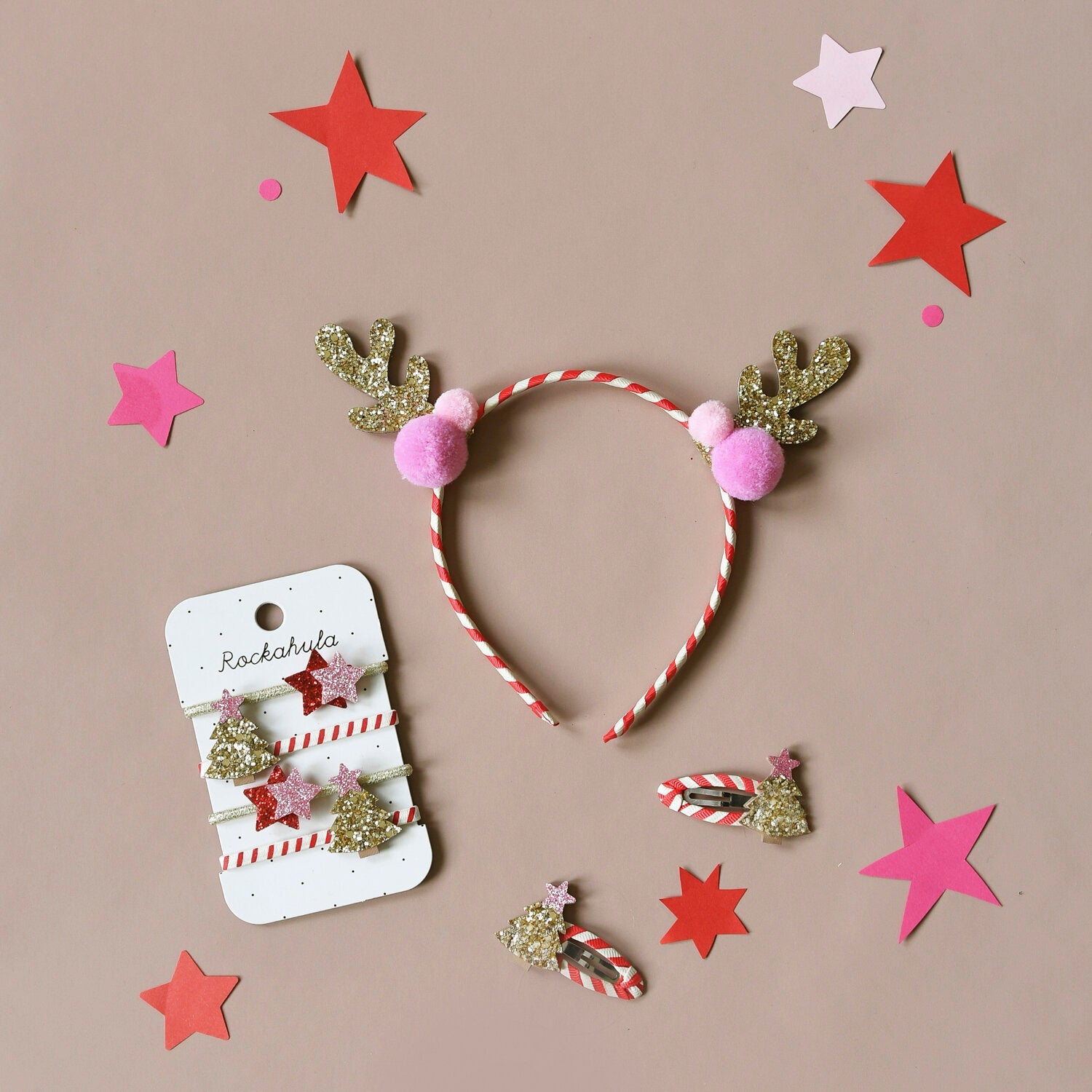 Rockahula Stripy Christmas Tree Hairband Set - Simply Rye