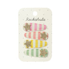 Rockahula Stripy Star Fabric Clip Set - Simply Rye