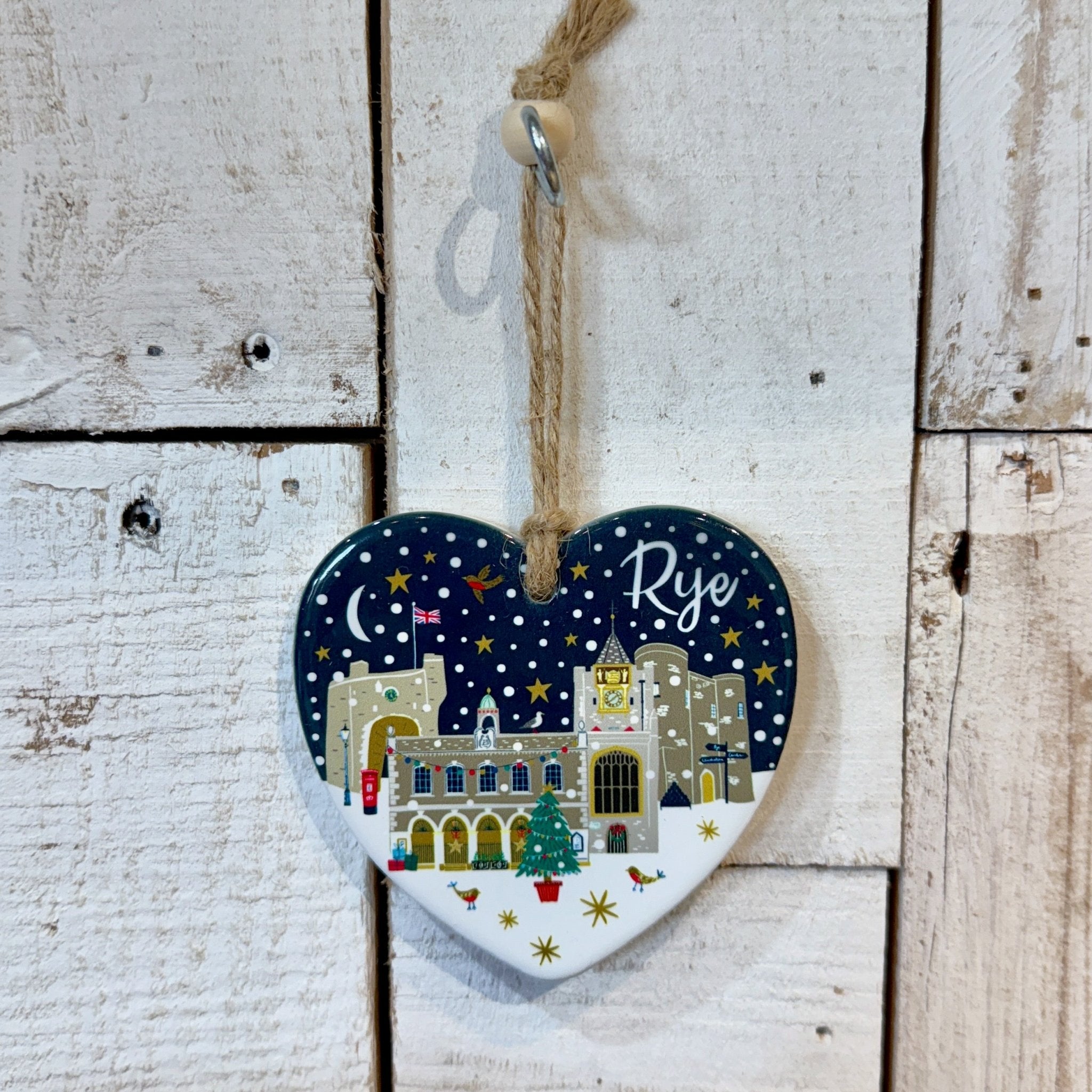 Rye Landmarks Heart Christmas Decoration - Simply Rye