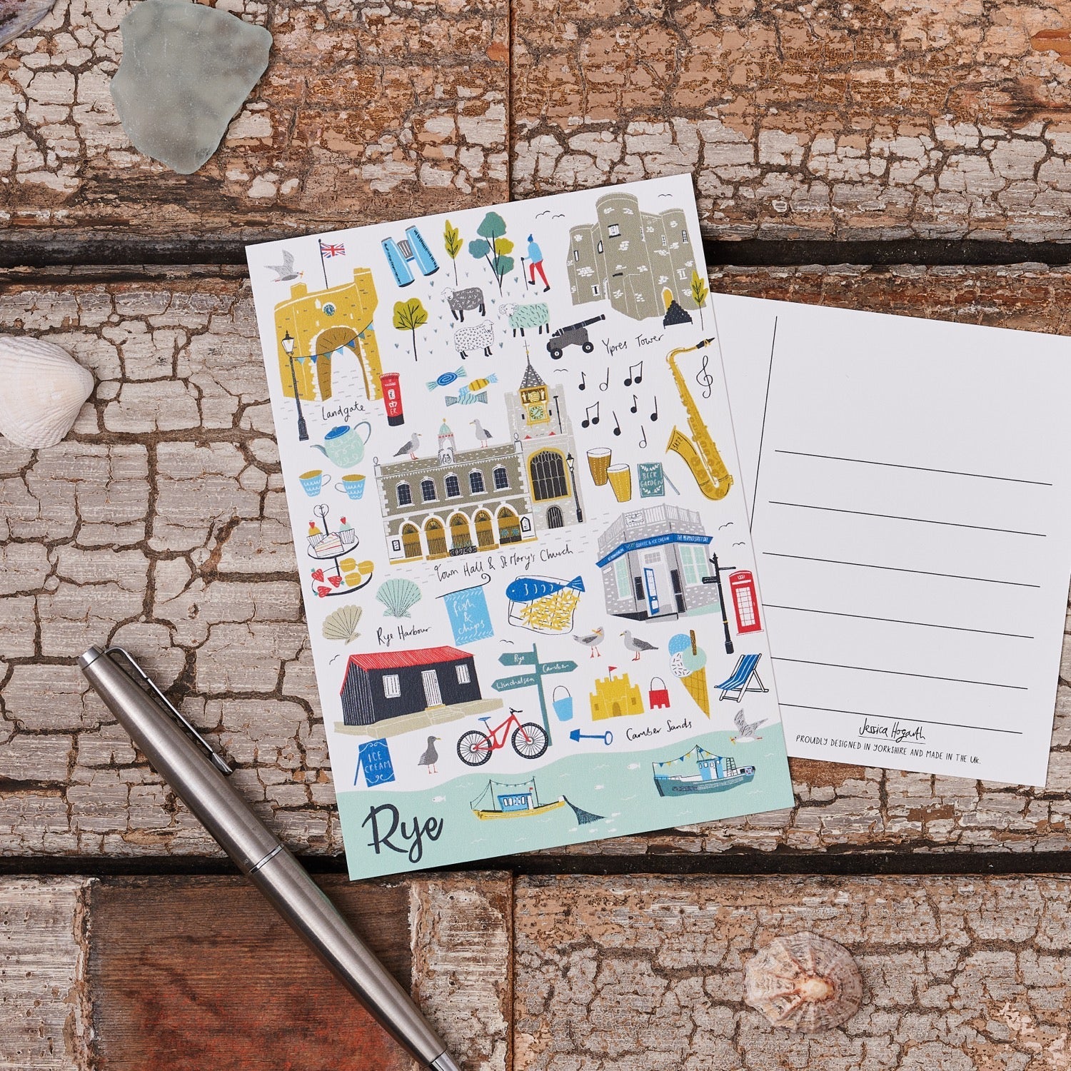 Rye Landmarks Postcard - by Jessica Hogarth – Simply Rye