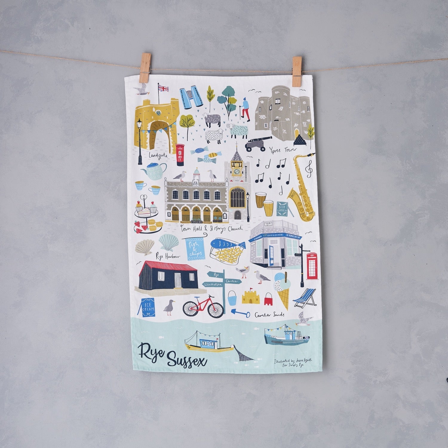 Rye Landmarks Tea Towel - Simply Rye