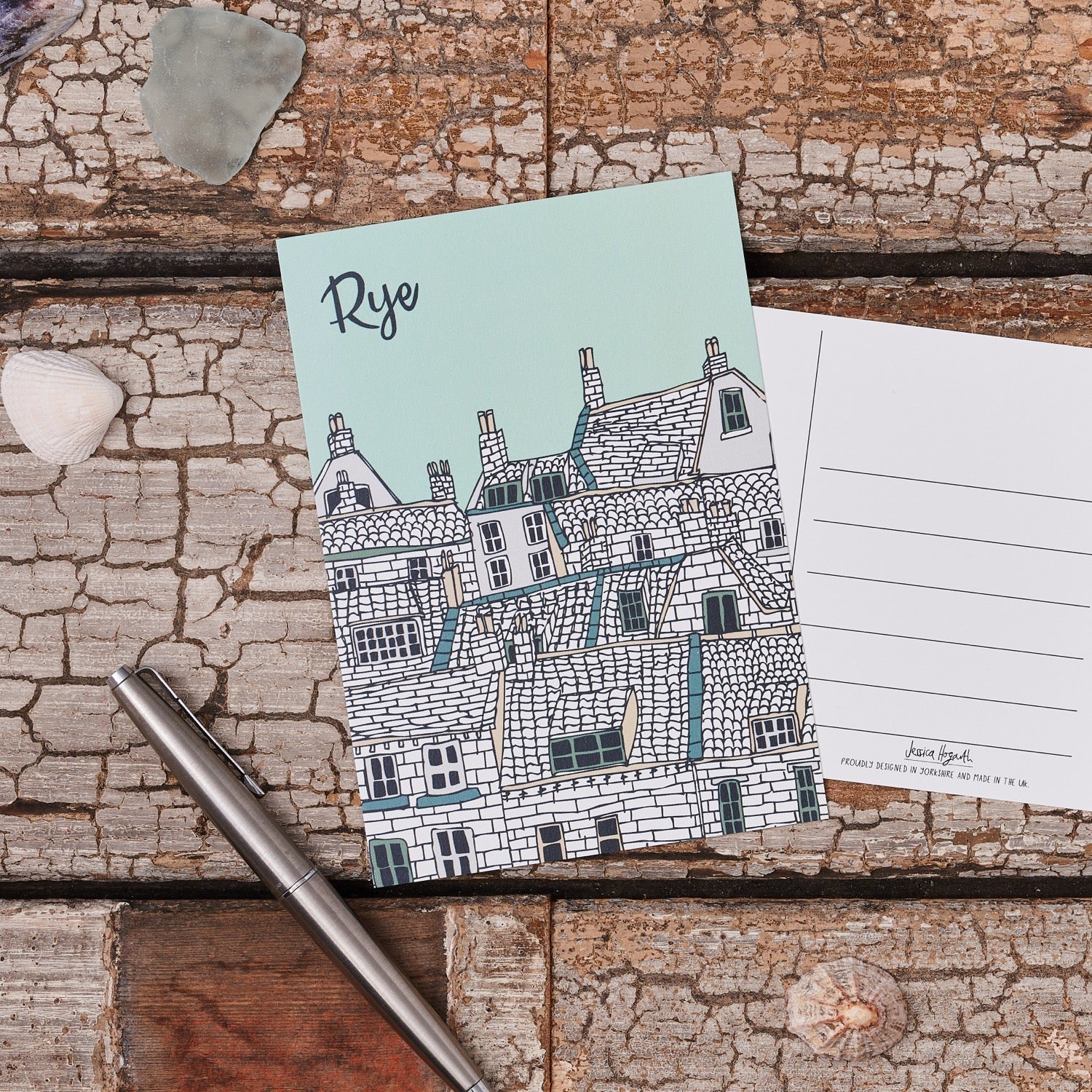 Rye Rooftops Postcard - Simply Rye