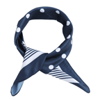 Satin Square Scarf - Navy Dots - Simply Rye