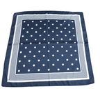 Satin Square Scarf - Navy Dots - Simply Rye