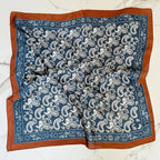 Satin Square Vilja Scarf - Blue Paisley - Simply Rye