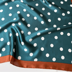 Satin Square Vilja Scarf - Green Dots - Simply Rye