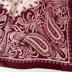 Satin Square Vilja Scarf - Paisley Bordeaux - Simply Rye
