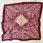 Satin Square Vilja Scarf - Paisley Bordeaux - Simply Rye