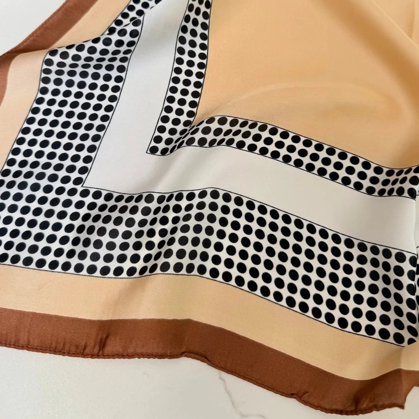 Satin Square Vilja Scarf - Retro Dots - Simply Rye