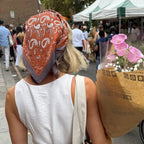 Satin Square Vilja Scarf - Rust Paisley - Simply Rye