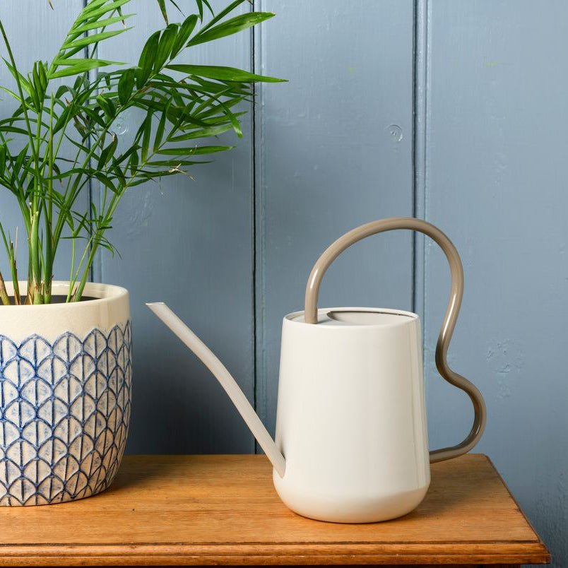 Scalloped Indoor Watering Can - Mushroom Grey - Simply Rye