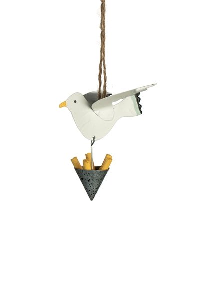 Seagull Stealing Chips Hanging Decoration - Simply Rye