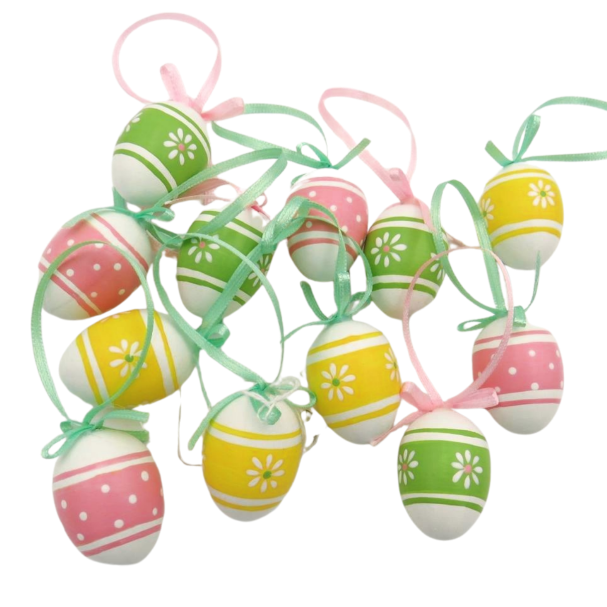 Set of 12 Hanging Egg Decorations - Simply Rye