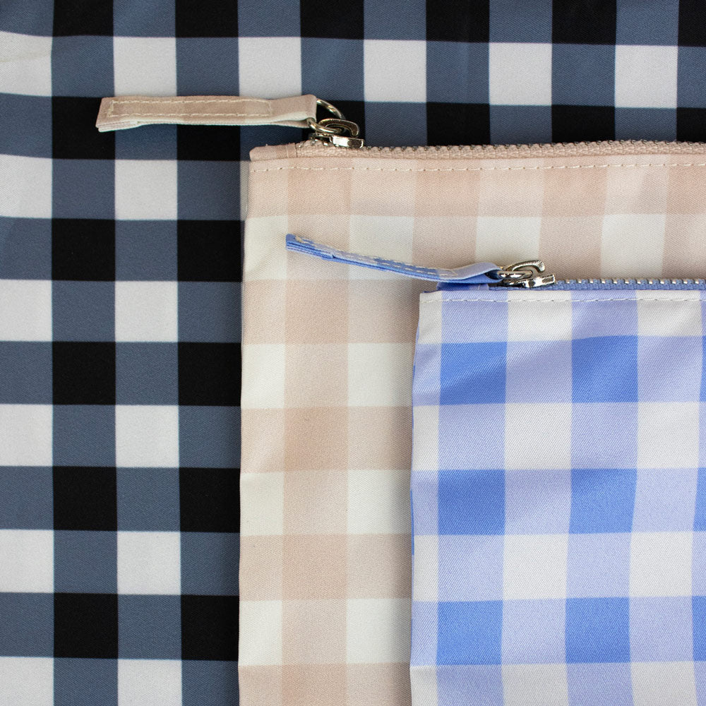Set of 3 Pouches - Gingham - Simply Rye