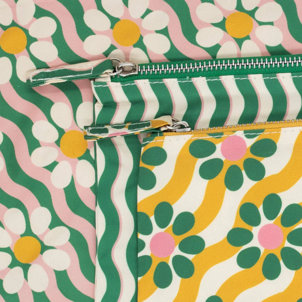 Set of 3 Pouches - Wavy Daisy - Simply Rye