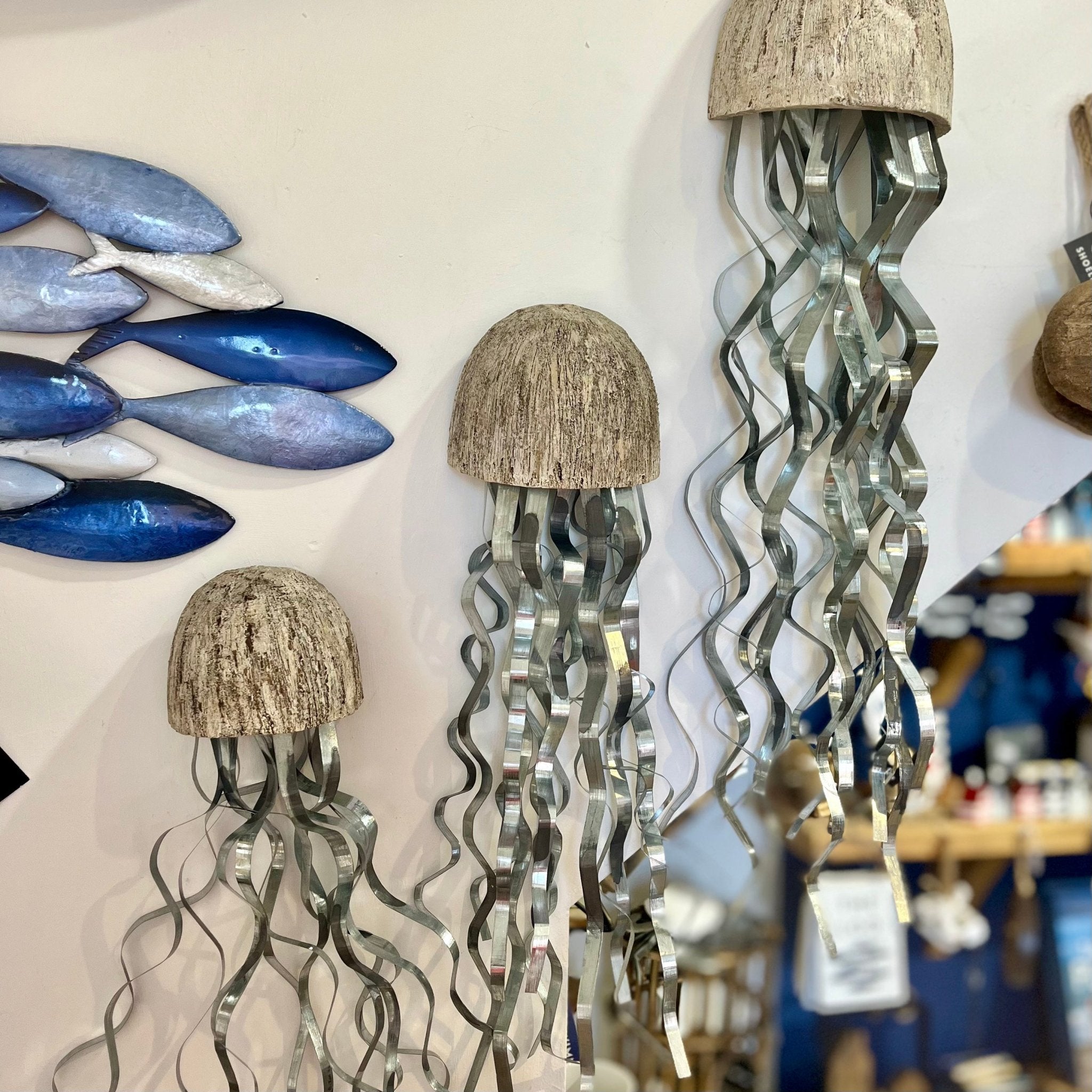 Set of 3 Silver Jellyfish Smack Wall Art - Simply Rye