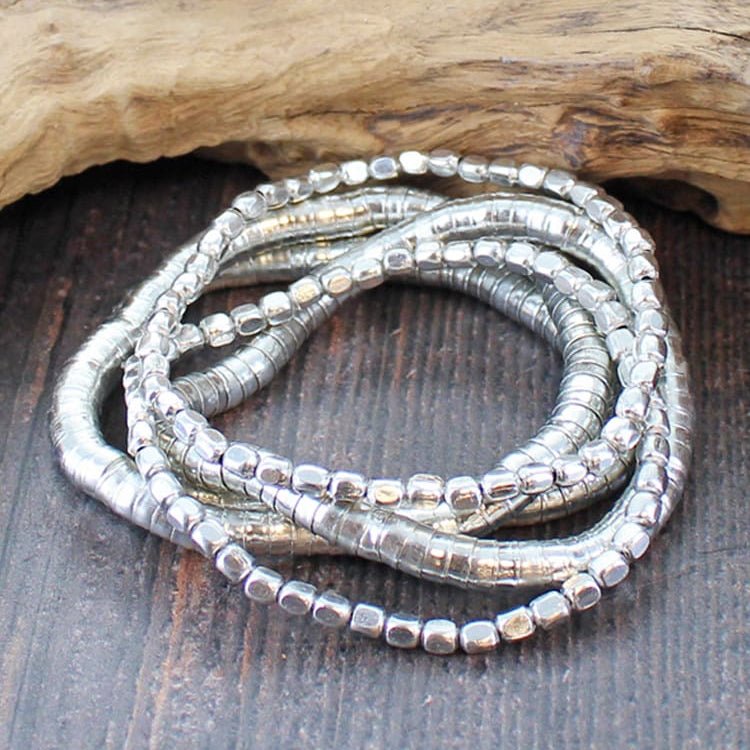 Set of 5 Snake Elasticated Bracelets - Simply Rye