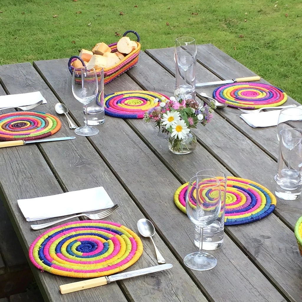 Set of 6 Raffia Placemats - Simply Rye