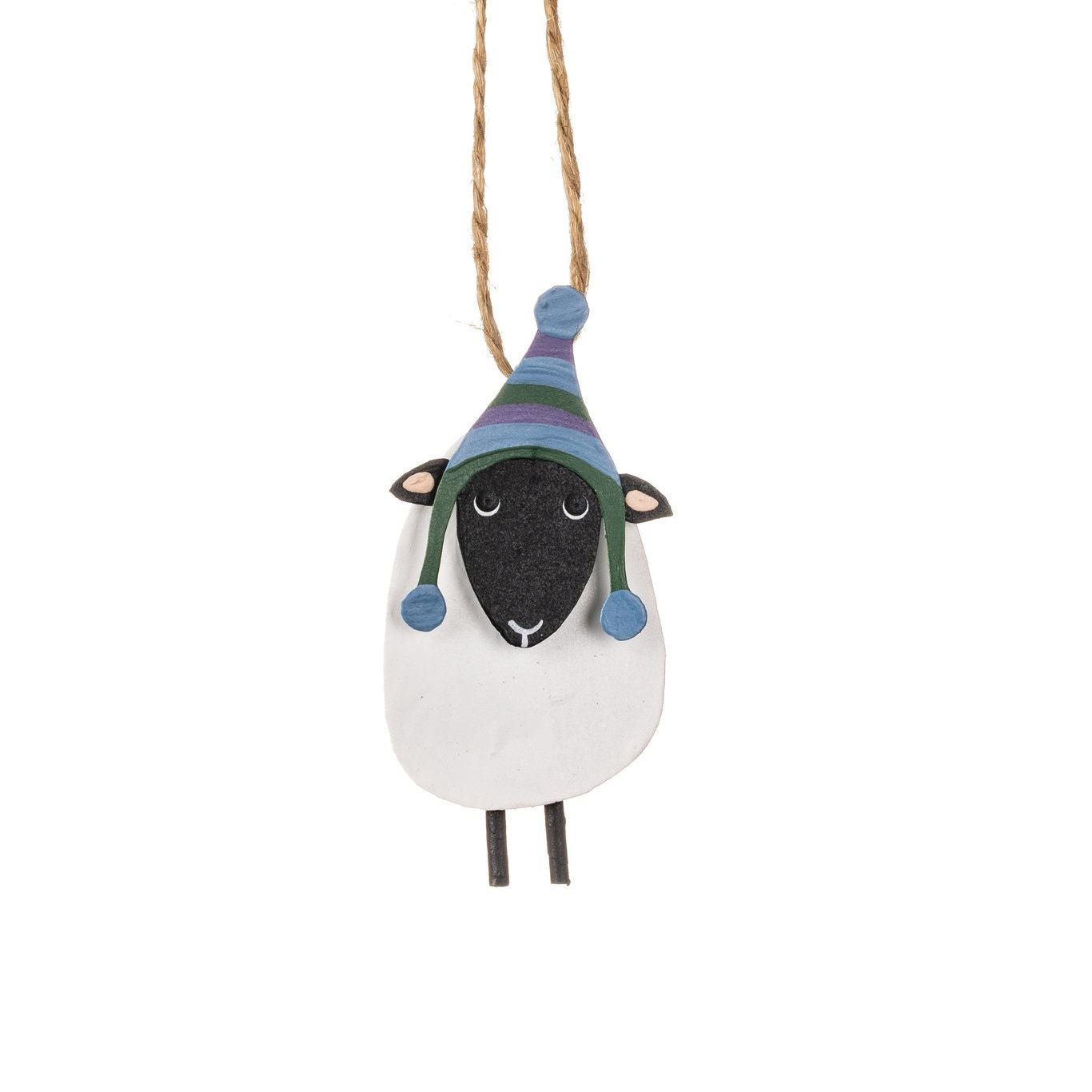 Sheep in Knitted Hat Decoration - Simply Rye