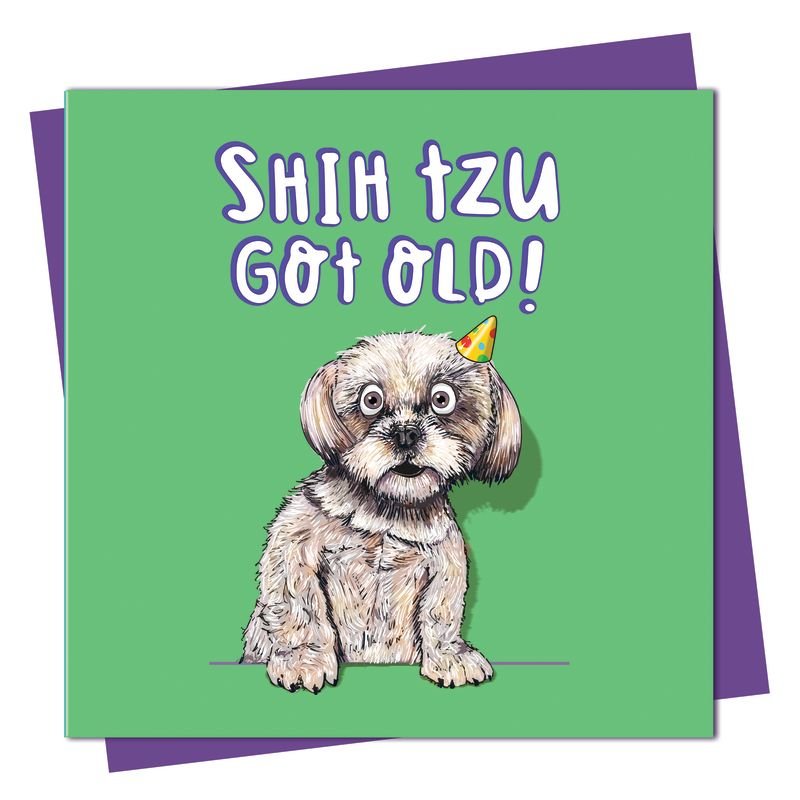 ‘Shih Tzu Got Old!’ Card - Simply Rye