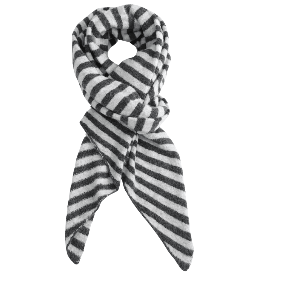 Sienna Stripe Scarf - Grey - Simply Rye
